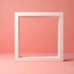 3d rendering square shape red background