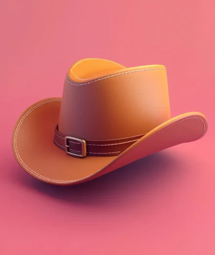 3d cowboy hat icon western