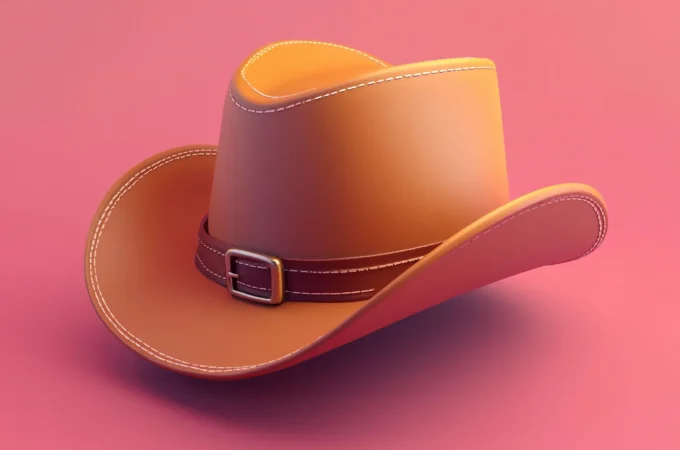 3d cowboy hat icon western