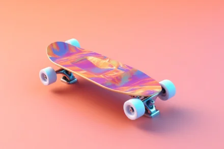 arafed skateboard with colorful design